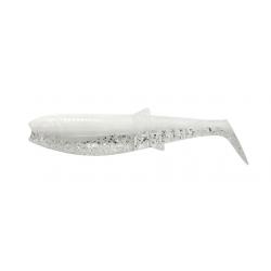 Leurre SAVAGE GEAR Cannibal Shad 8cm à l'unité White Flash