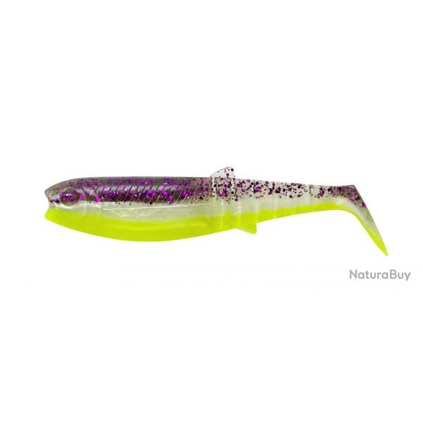 Leurre SAVAGE GEAR Cannibal Shad 8cm  l'unit Purple Glitter Bomb