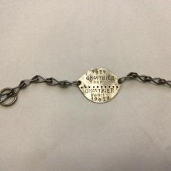 VENDU PAR LE-CUIRASSIER BELLE PLAQUE BRACELET IDENTIFICATION MILITAIRE 1928