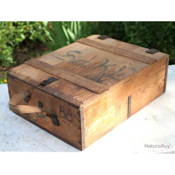 WEHRMACHT -  Patronenkasten 1500 caisse 88 (7,92) allemande marquage  manuscrit SmKL
