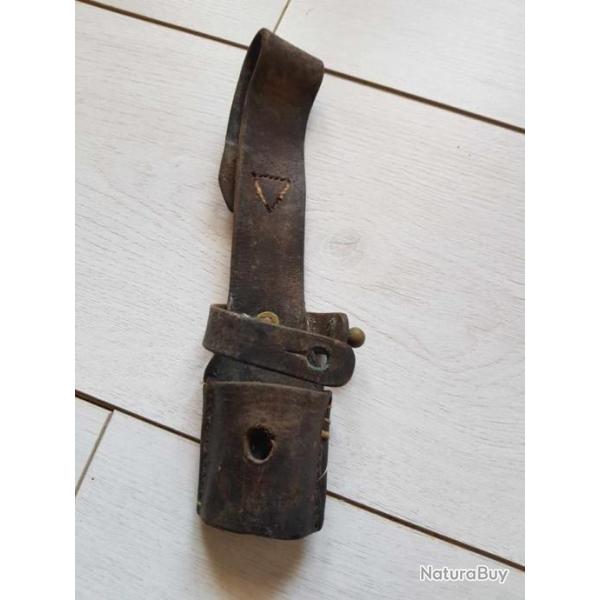 gousset porte baionnette cuir allemand ww2 WWII ??