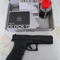 Vend Glock 17 gen 4 cal. 4,5 mm bbs a billes acier uniquement, culasse blowback  excellent état.