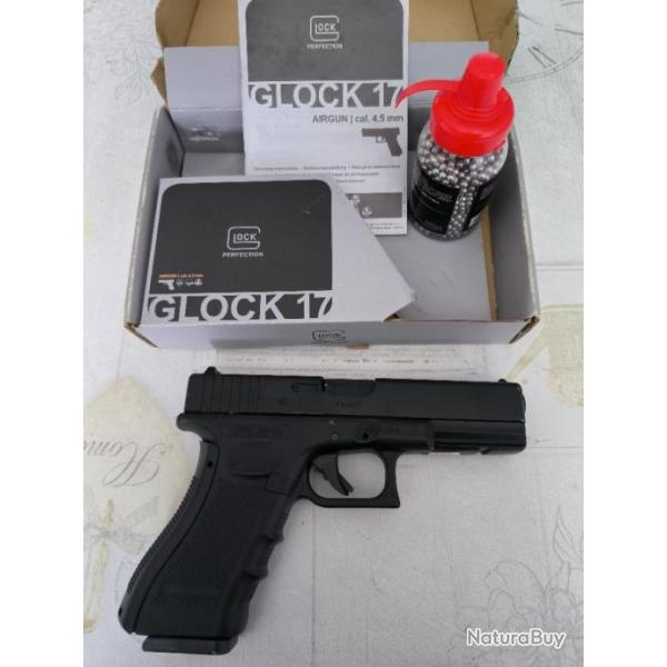 Vend Glock 17 gen 4 cal. 4,5 mm bbs a billes acier uniquement, culasse blowback  excellent tat.