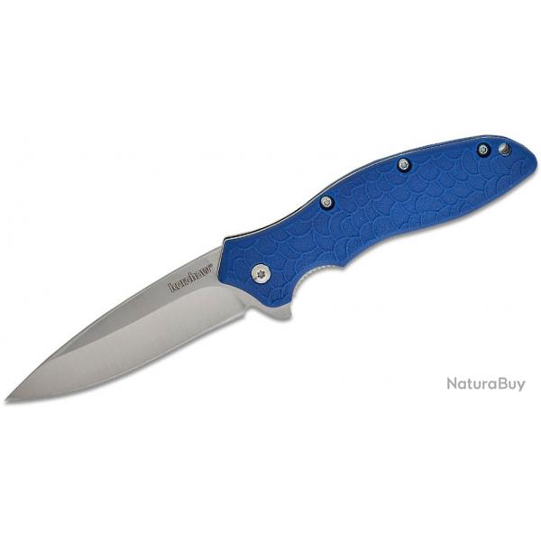 Couteau Kershaw Oso Sweet A/O Blue Manche GFN Lame Acier 8Cr13MoV Liner Lock Clip KS1830BLU