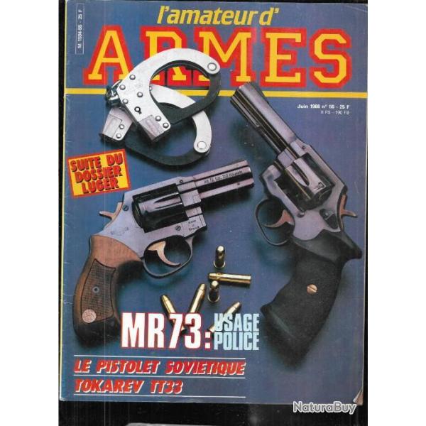 l'amateur d'armes 55 p 08 part 2 , pistolet air comprim hw 45, mr 76 tir de police, sako forester