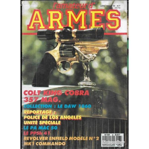 l'amateur d'armes 68 ppsh 41, colt king cobra 357 mag, winchester 100 , revolver enfield mk 2