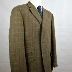 Veste Alain Paine en tweed vert foncé  - Taille 50