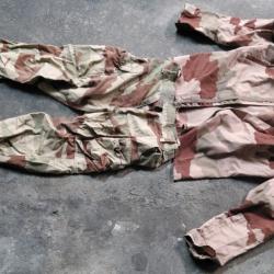 Treillis armée française dernière génération zone désertique 112m veste 92m pantalon