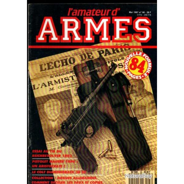 l'amateur d'armes 66 reichsrevolver 1883, arwen 37, colt diamondback 38sp, air match 600, index