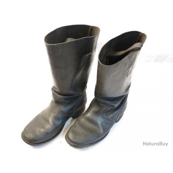 Paire de bottes troupes en cuir originale Allemandes WH ref bo80