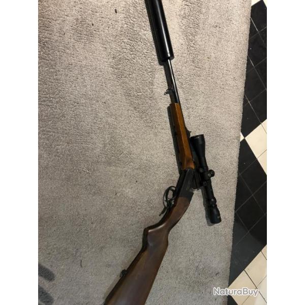 Carabine baikal IJ18 calibre 222 rem occasion avec silencieux intgr