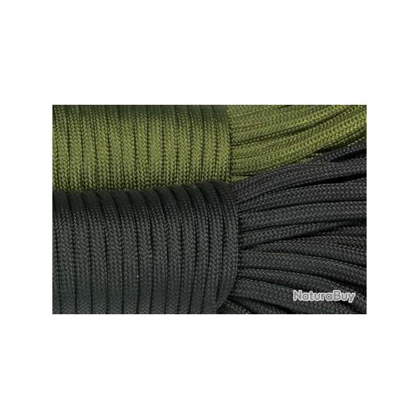 SV25 LOT DE 4 PARACORDES NOIR SUPER RESISTANTES 30 M