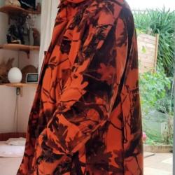 Veste hiver camo orange solognac 2XL