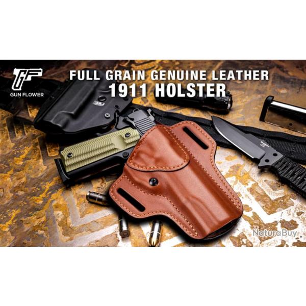 Holster Cuir Brun 1911