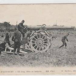 CPA- CAMP D'AUVOURS-155 Mise en batterie