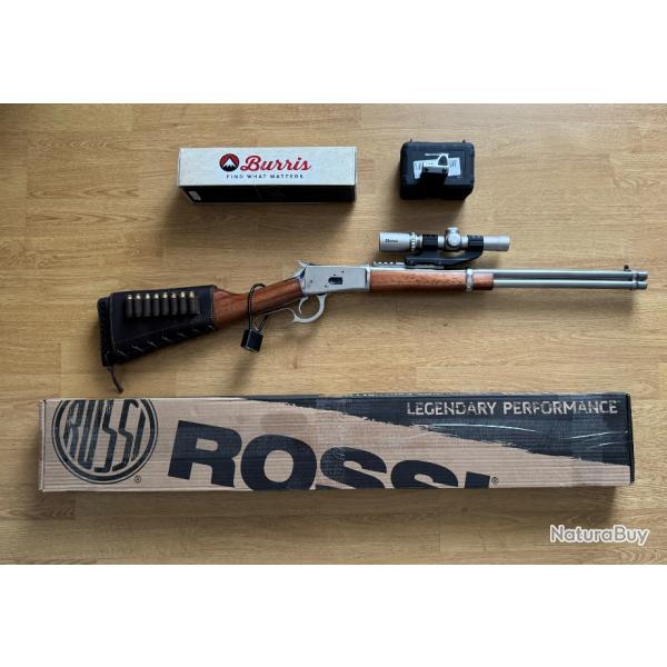 Pack Rossi Puma 44 mag + rail picatinny + lunette Burris + red dot + porte cartouche cuir NEUVE