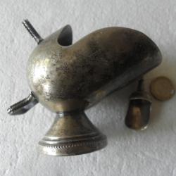 sucrier anglais seau avec pelle a sucre argenterie vintage metal argente