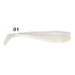 DELALANDE LOT DE 10 CORPS SWAT SHAD 11CM - BLANC TRANSPARENT