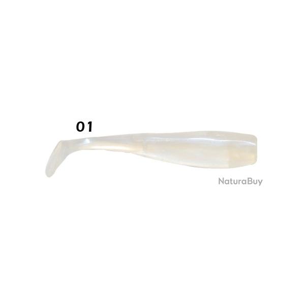 DELALANDE LOT DE 10 CORPS SWAT SHAD 11CM - BLANC TRANSPARENT