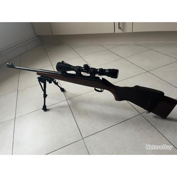 CZ 455 luxe 22 LR avec lunette et silencieux, Crosse en noyer de haute qualit + bipied