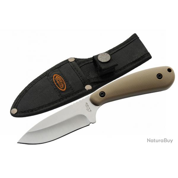 Couteau Skinner Lame Acier 3Cr13 Poigne ABS Tan tui en Nylon Rite Edge CN211599DS