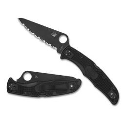 C91SBBK2 Couteau pliant à dents Spyderco Pacific salt 2 noir