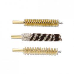 Set de 3 brosses LEADER - Nylon/Bronze/Acier Cal. 9