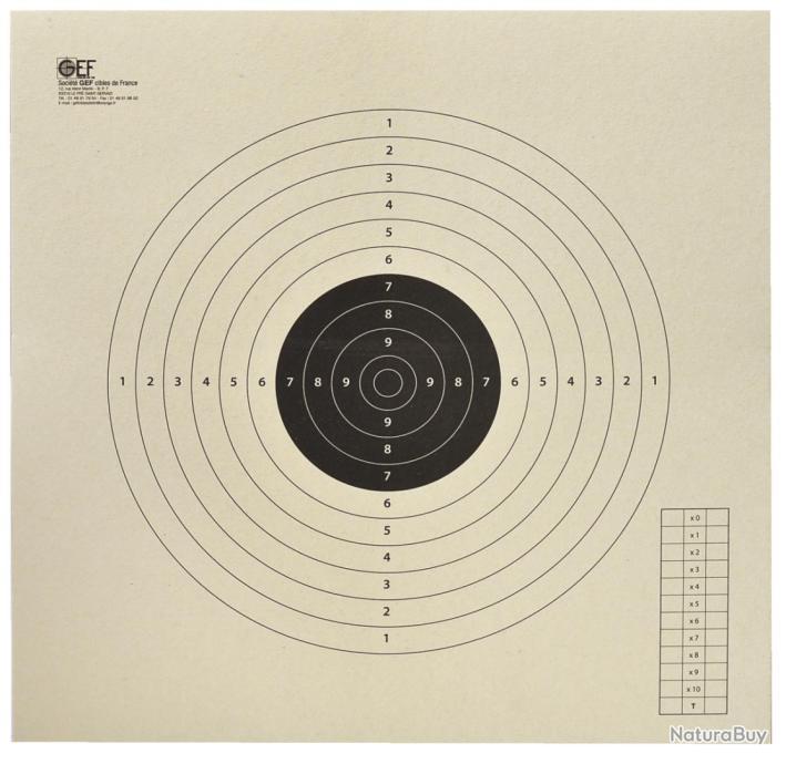 Cible Criminelle 50x70cm - Papier 120g/m², Zones 4-12 Points, Pour Armes Courtes Et Longues