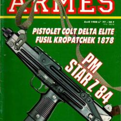 l'amateur d'armes 77 avril 1988  , knil 1891, pa colt delta élite 10 mm, couteau pistolet