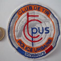 écusson obsolète club de tir police urbain de Srasbourg insigne collection