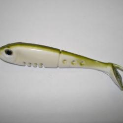 DELALANDE LOT DE 10 BUSTER SHAD 11CM - BLANC NACRE DOS AYU