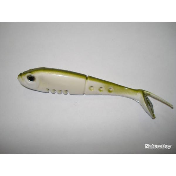 DELALANDE LOT DE 10 BUSTER SHAD 11CM - BLANC NACRE DOS AYU