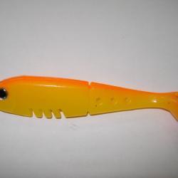 DELALANDE LOT DE 10 BUSTER SHAD 11CM - JAUNE DOS ORANGE