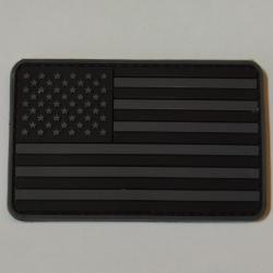 Patch drapeau Etats-Unis noir PVC velcro