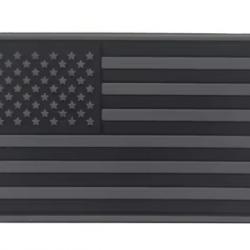 Patch Drapeau - Etats-Unis - Noir/gris - PVC - velcro - Livraison gratuite