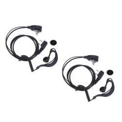 2x Oreillettes pour talkie-walkie BAOFENG UV5R/KENWOOD/HY, micro, filaire, Radio écoute - Promo