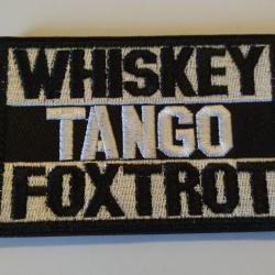 Patch Whisky Tango Foxtrot noir velcro