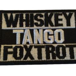 Patch Whisky Tango Foxtrot - Noir - velcro - Livraison gratuite