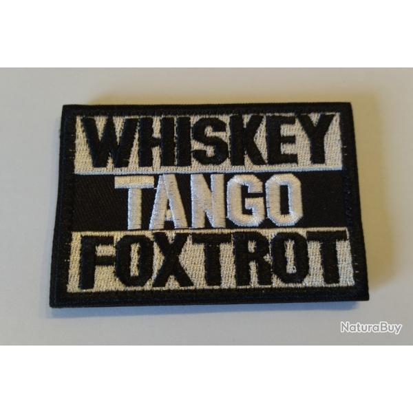 Patch Whisky Tango Foxtrot noir velcro