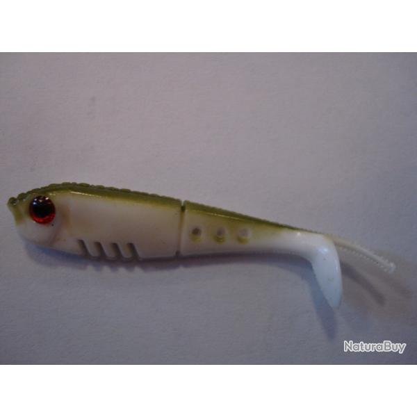 DELALANDE LOT DE 10 BABY BUSTER SHAD 5CM - BLANC NACRE DOS AYU