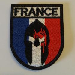 Ecusson/patch France + casque velcro noir