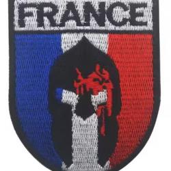 Ecusson/patch - France + Casque - velcro - Livraison gratuite