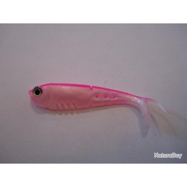 DELALANDE LOT DE 10 BABY BUSTER SHAD 5CM - BLANC NACRE DOS ROSE