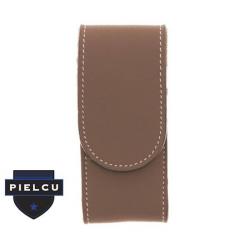 20212 Etui cuir taupe Pielcu 11/12 cm