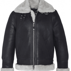 Blouson US Cuir "Bombardier" B3 Noir/Blanc - Schott L