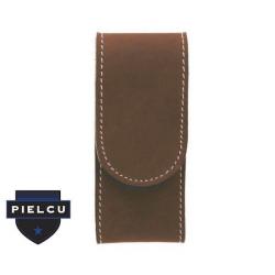 20218 Etui cuir camel Pielcu 11/12 cm