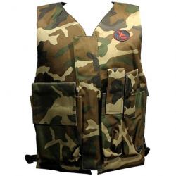 Gilet Tactique Réversible Black Eagle - Camouflage et Noir pour Airsoft, Paintball et Chasse