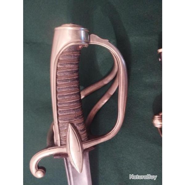 Sabre d'officier de cavalerie lgre  garde  la chasseur - type an 9, an IX