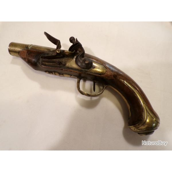 PISTOLET DE MARINE A SILEX POUR GAUCHER ET RACCOURCI