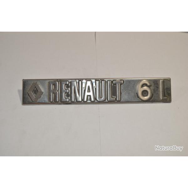 Logo / Sigle  Hayon  Voiture Ancienne Renault 6L Ancien  (20)